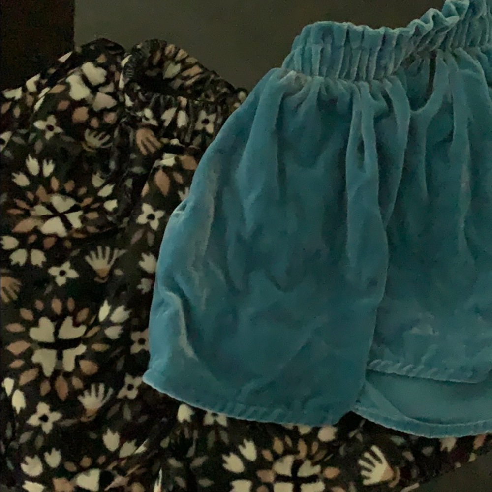 Two velvet skirts